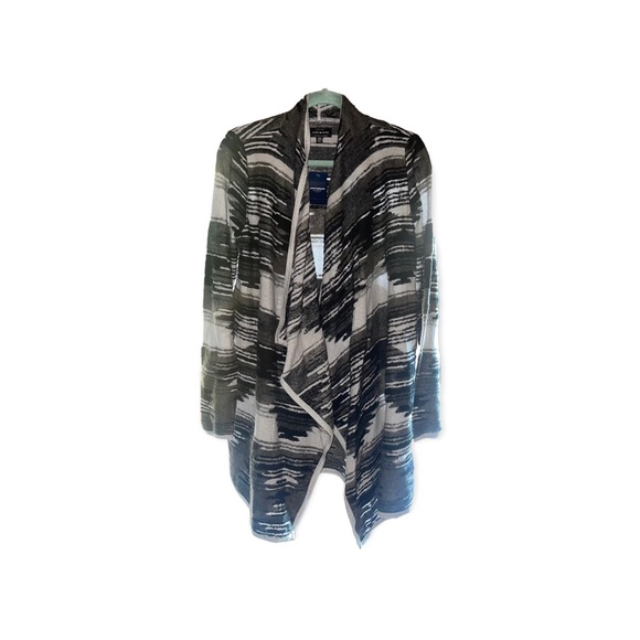 LUCKY BRAND Aztec Drape Front Cardigan Sweater M NWT - Picture 6 of 8